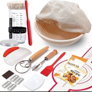 Premium Bread Baking Set with Red Tools 10pc set